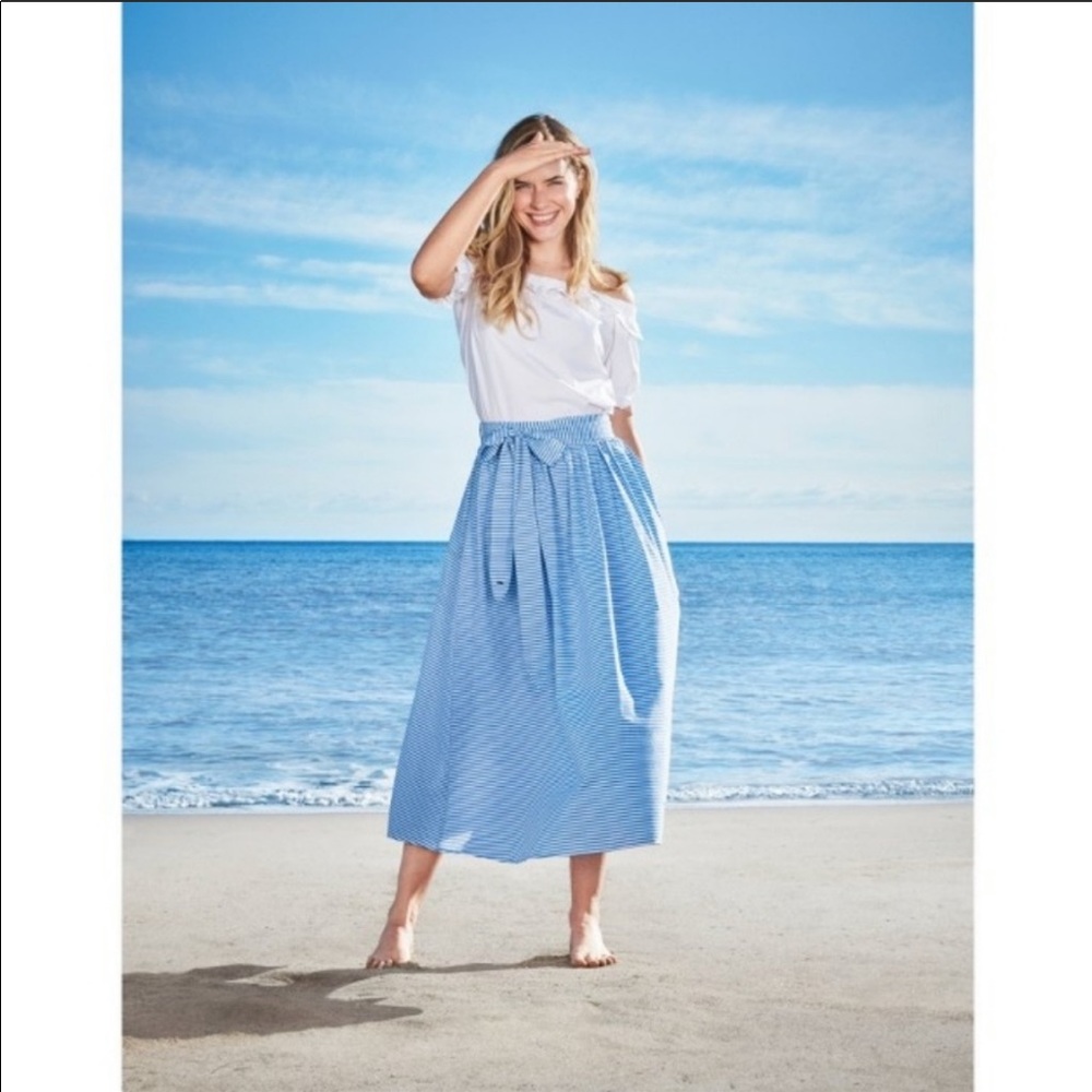 Vineyard Vines midi skirt blue gingham